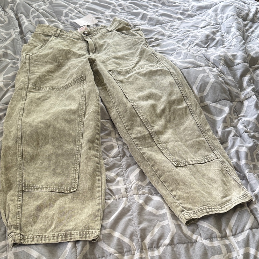 Casual Olive Green Cargo Pants